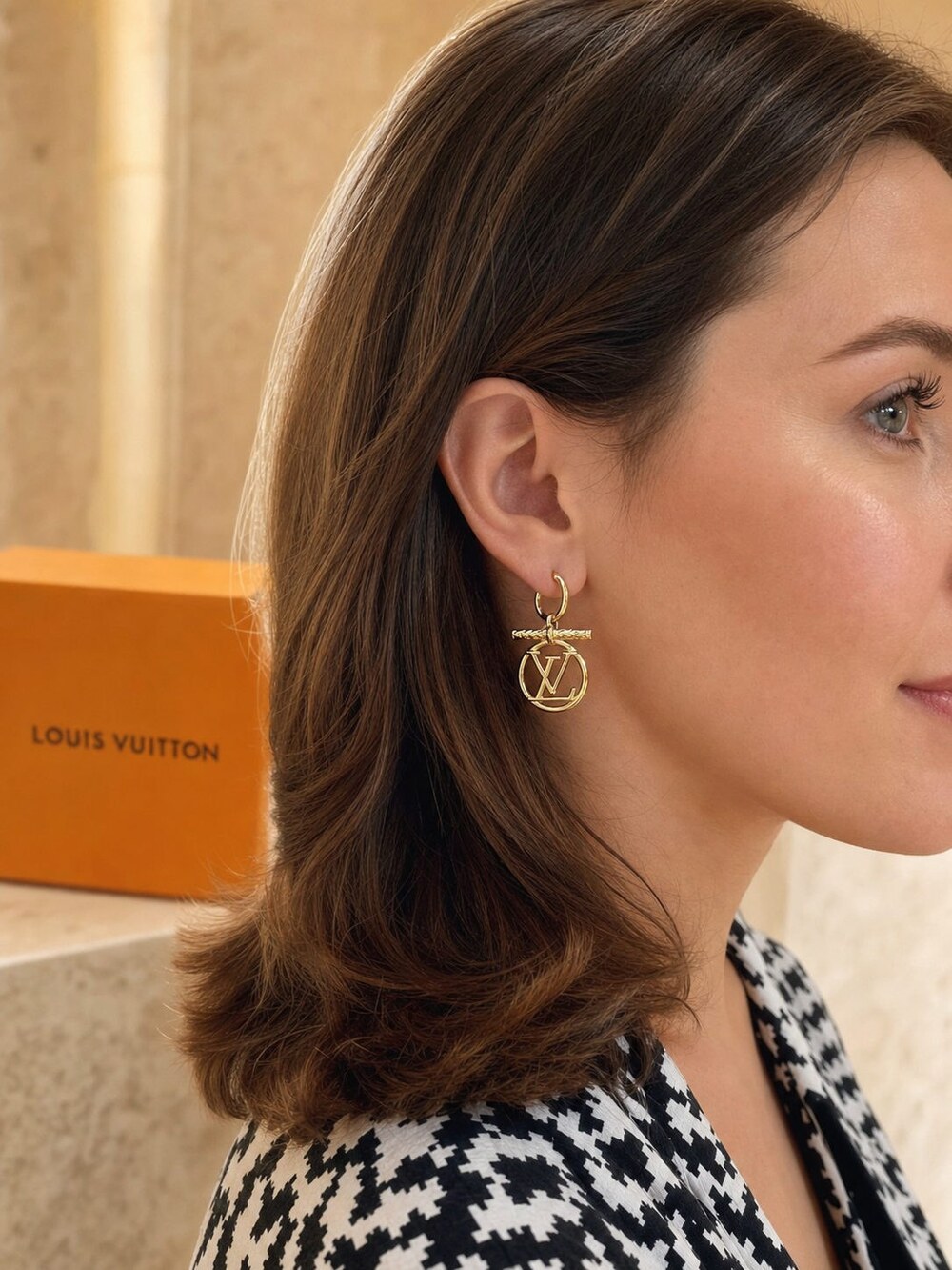 Louis Vuitton Signature Earrings Style 2 | New with Box - Picture 8 of 9